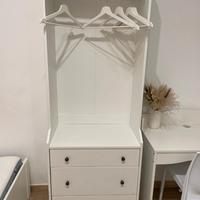 Armadio a giorno IKEA HAUGA con 3 cassetti – bianc