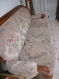 Divano più 2 poltrone stile barocco degli anni 70