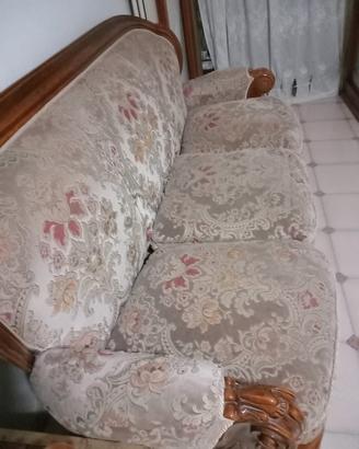 Divano più 2 poltrone stile barocco degli anni 70