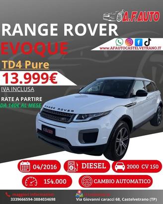 Land Rover Range Evoque 2.0 TD4 150 CV 5p. Pure