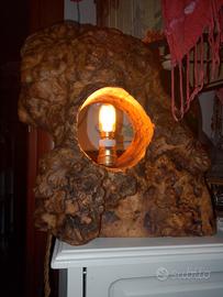 Lampada artigianale in radica