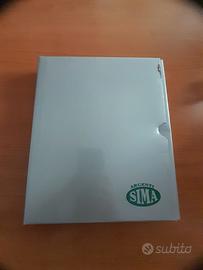 Cartella portablocco in pelle con placca argento