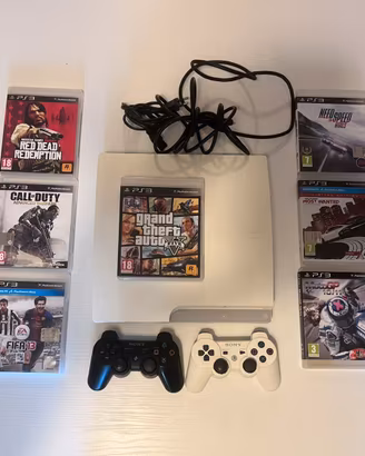 Ps3  Slim White + controller + giochi