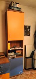 Scrivania + Cassettiera + Libreria