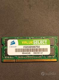 RAM Notebook DDR2 2GB 667MHz Corsair SO-DIMM