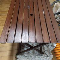 Tavolino in legno pieghevole 