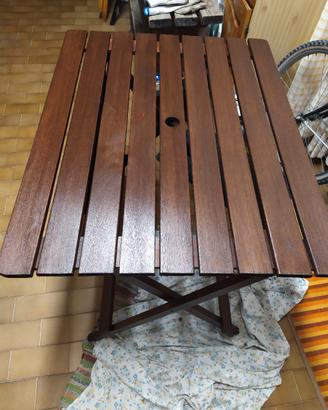Tavolino in legno pieghevole 
