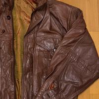 vintage 80s 90s genuine leather jacket brown
