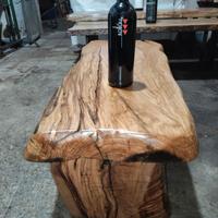 Tavolino da caffè in ulivo sardo