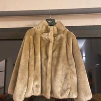 Pelliccia sintetica beige