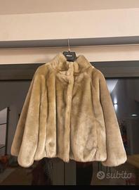 Pelliccia sintetica beige