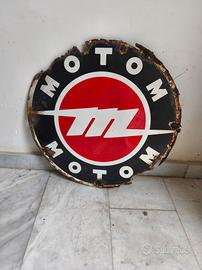 Insegna smaltata Motom