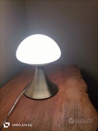 abat jour in metallo e vetro opalino