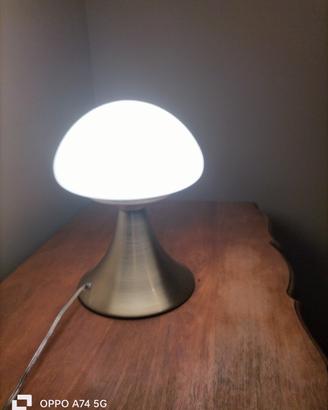 abat jour in metallo e vetro opalino