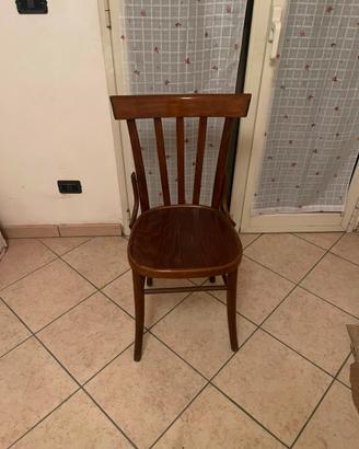 Lotto 5 Sedie Vintage Legno Curvato Stile Thonet