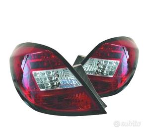 FANALI OPEL CORSA D 06-14 LED ROSSO CROMATO