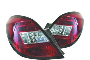 FANALI OPEL CORSA D 06-14 LED ROSSO CROMATO