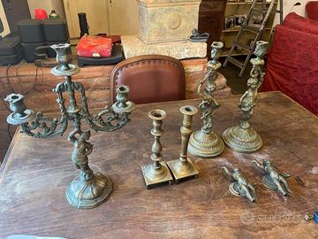 Stock candeliere Candelabri bronzo Vintage