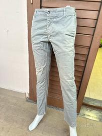 Pantalone Spago uomo grigio a quadi in cotone M 48
