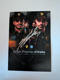 Fan Card Autografata - Leclerc - GP Monza 2024