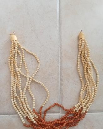 collana 8 fili corallo 