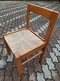 Set 6 sedie legno massello rovere