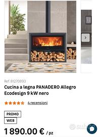 Camino Stufa legna PANADERO - nuovo