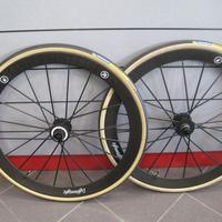 LIGHTWEIGHT RUOTE DISC CORSA CARBONIO TUB50 USATE