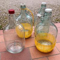 7 Damigiane in vetro da 5 litri