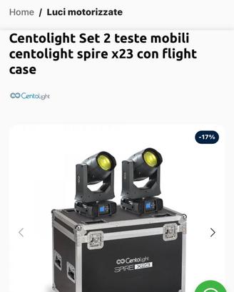 4 Teste mobili Beam  Centolight  Spire x23