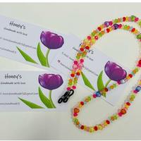 Catenella occhiali cristalli fatta a mano