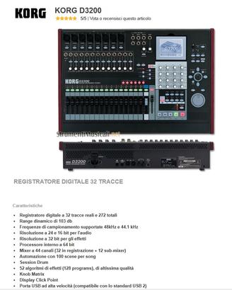Registratore digitale 32 tracce
