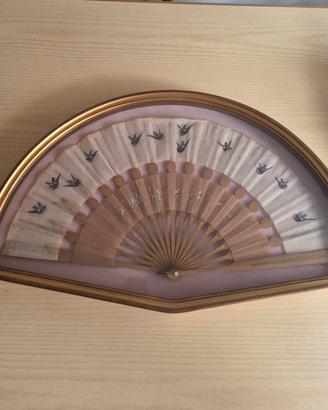 QUADRO VENTAGLIERA CORNICE ORO DORATO