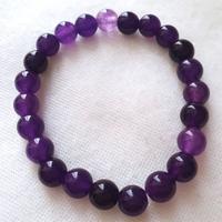 Braccialetto di cristallo ametista elastico viola