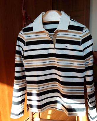 Polo donna a righe Tommy Hilfiger