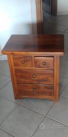 cassapanca, tavolo e 4 sedie in arte povera