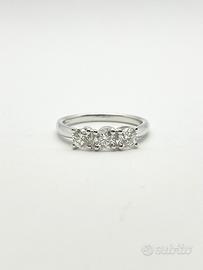 Anello oro 18 kt diamanti naturali