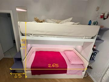 Letto a castello scorrevole Nidi di Battistella