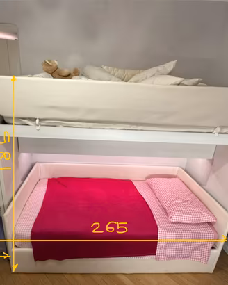 Letto a castello scorrevole Nidi di Battistella