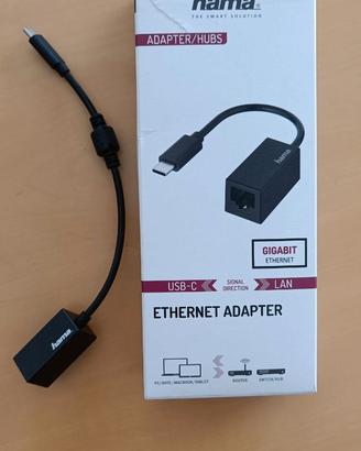 Adattatore USB-C Gigabit LAN ethernet Hama 0020032