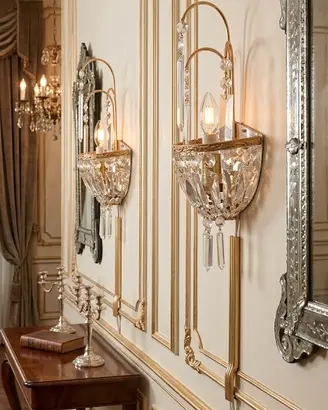 coppia di applique vintage stile impero