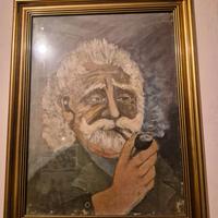 DIPINTO UOMO CON PIPA