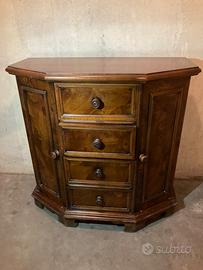 mobiletto antico con cassetti a 2 ante