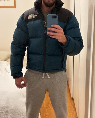 The north face retro nuptse 1996 xs petrolio