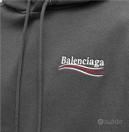 Felpe BALENCIAGA Political Campaign logo cucito