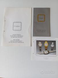 Set Cartaceo Cartier Santos d'epoca (Anni 70/80)