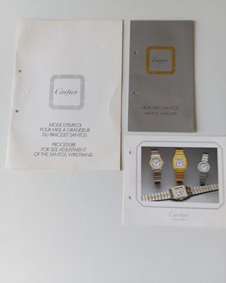 Set Cartaceo Cartier Santos d'epoca (Anni 70/80)