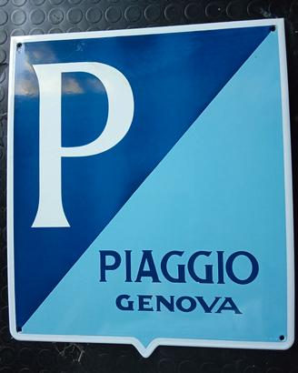 insegna piaggio smaltata 