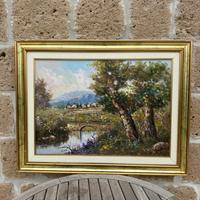 Quadro dipinto olio a firma Lippi