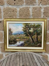 Quadro dipinto olio a firma Lippi